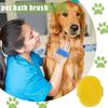 Dog Bath Massage Brush, Dog Grooming Brush,Rubber Grooming Brush with Adjustable Handle for Dogs and Cats, Long & Short Hair
