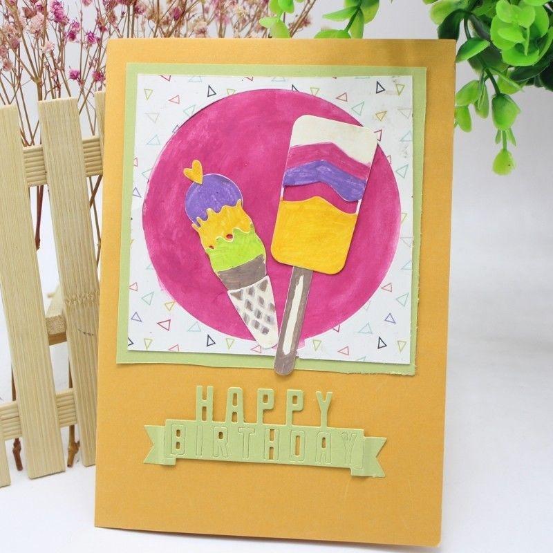 Ice Cream Cutting Dies Metal Stencil DIY Scrapbooking Album Paper Card Embossing Craft Die Cut Summer Drink Popsicle