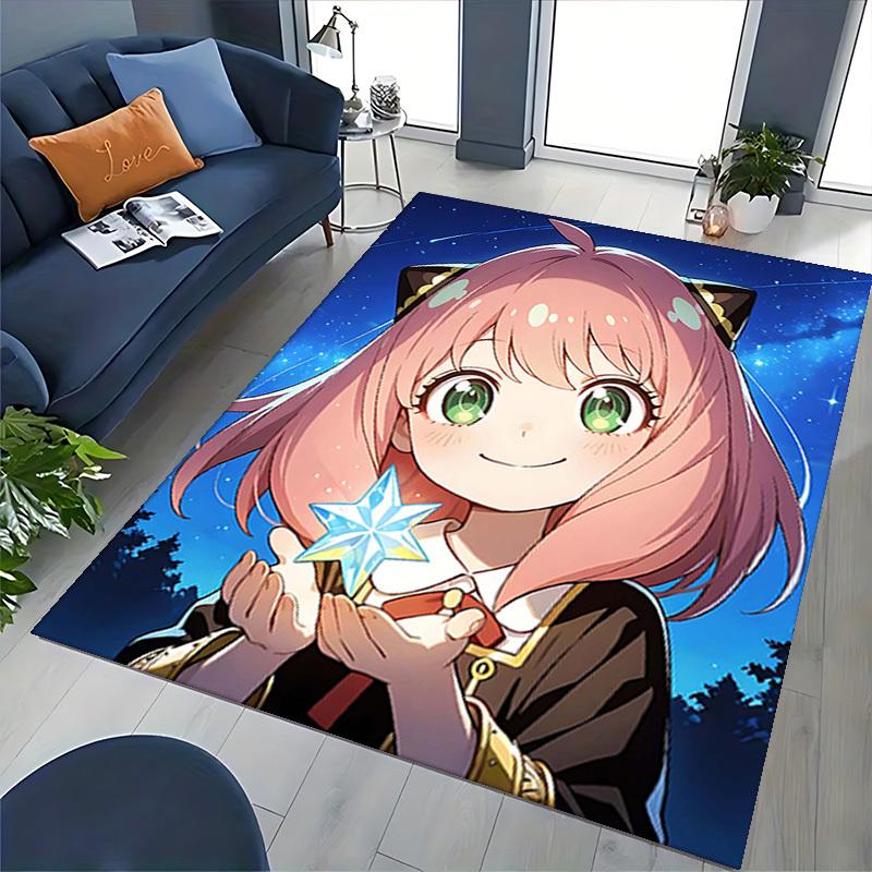 1pc Neko Atsume Cat Star Office Chair Mat - Anime Cartoon Design, Non-Slip Carpet for Home Decor, Suitable for All Seasons, Perfect Gift for Anime Lov