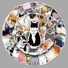 50-Pack Cute Cat Planner & Decorative Stickers for Laptops, Suitcases, Cars