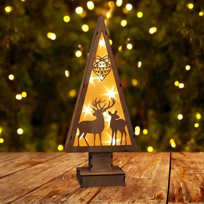 Weihnachtsbaumschmuck aus Holz Handwerk Atmosphärenlicht Weihnachts-Tischdekorationen Dekor für Kamin