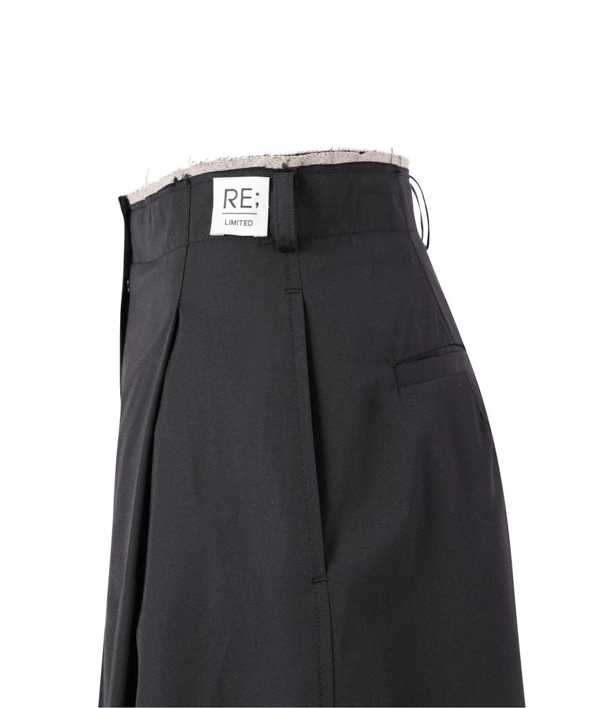 RECODE Raw Edged Two Tuck Pants_Rqpas25531Bkx