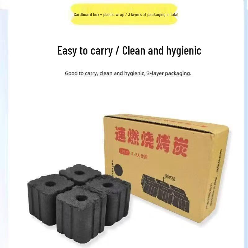 ZISIZ Quick-Burning Smokeless Fruitwood BBQ Charcoal