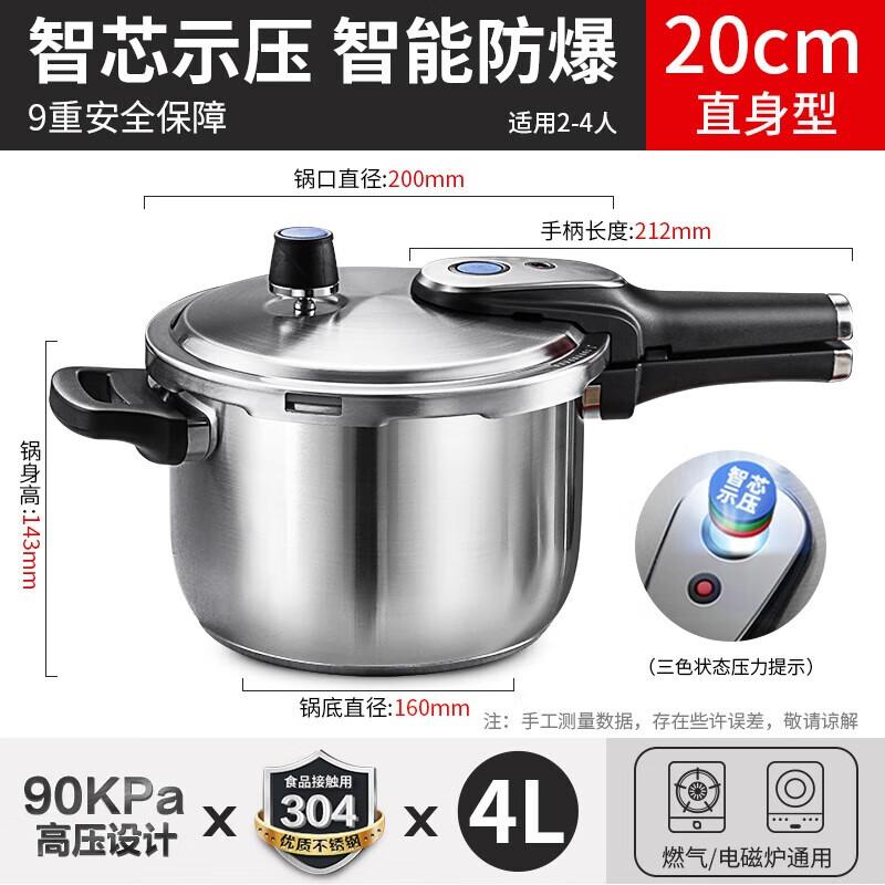 ASD 304 Stainless Steel Smart Core Pressure Cooker 20cm