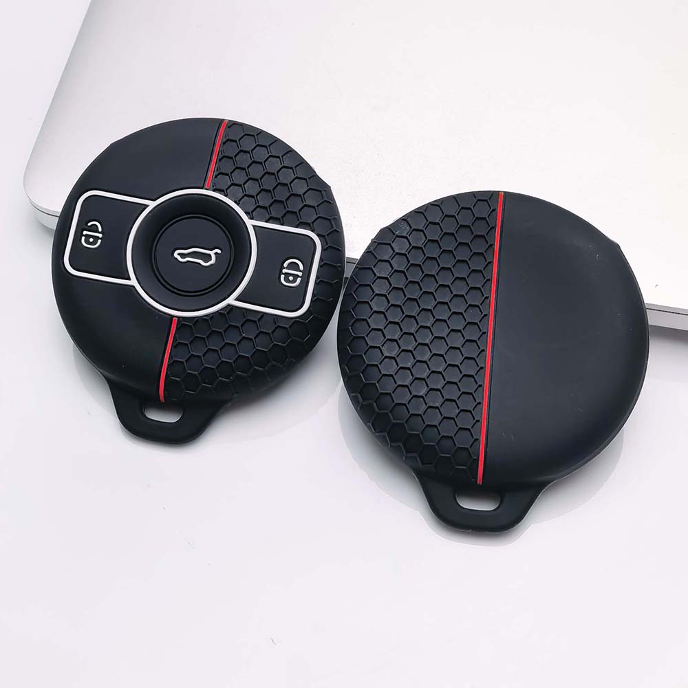 Key Holder Cover for Mercedes with Keychain Silicone Car Key Protective Cover Anti-Scratch Anti-Shock Keychain Holder Soft Grip Texture