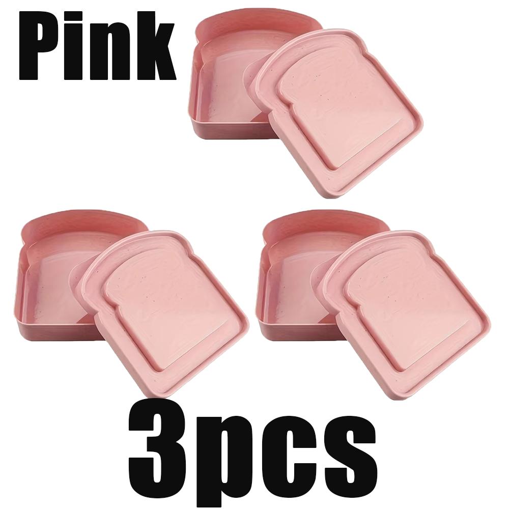 1/3pcs Reusable Sandwich Box Silicone Lunch Box Portable With Lid Large Capacity School Outdoor Picnic Office Kitchen Accessory