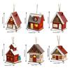 Christmas Wood Cabin with LED Lights Warmly Lit Christmas Timber Cottage Festive Seasonal Decoration for Family Home