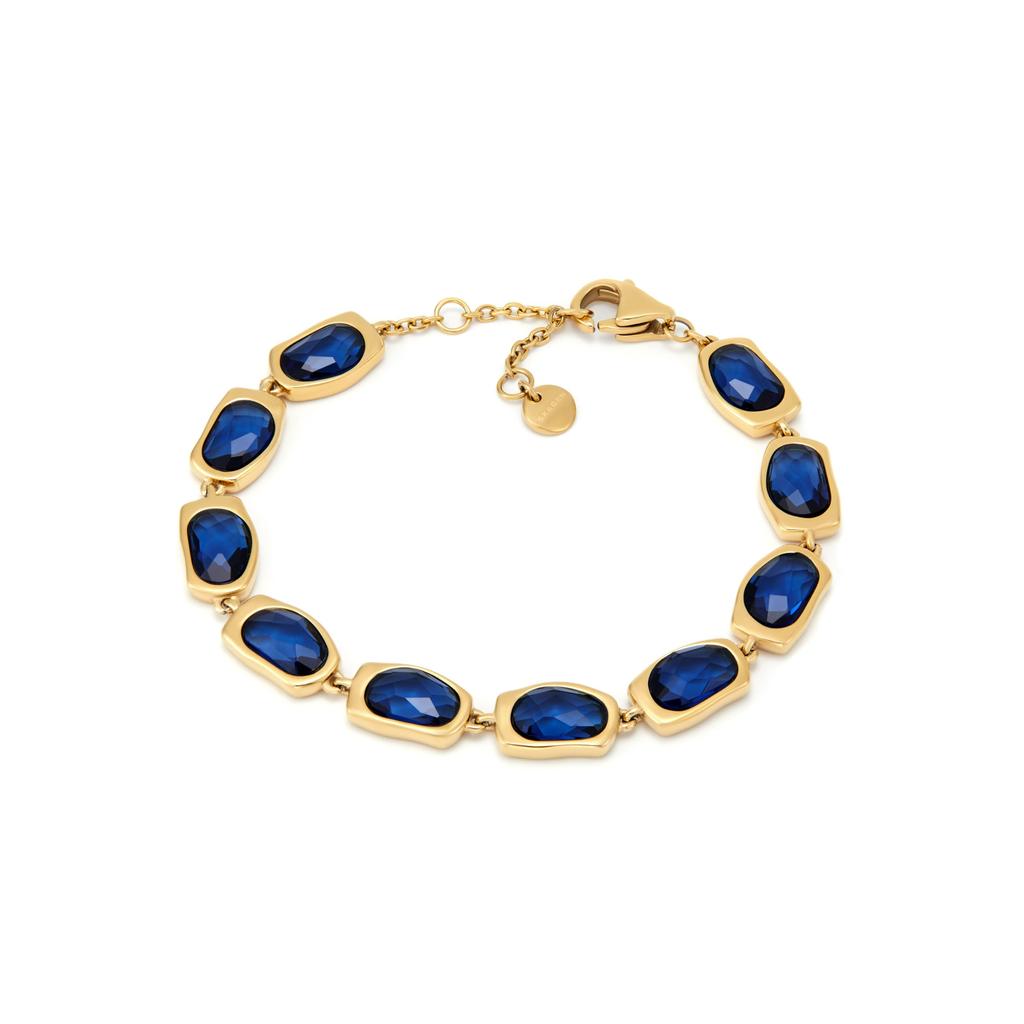 Skagen SOFIE SEA GLASS Stainless Steel Link SKJ1888710 Women's Gold-Tone Bracelet,