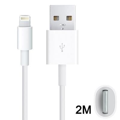 Câble pour iPhone 6 et 6 Plus, 5 et 5S et 5C, iPad Air, mini, mini 2 Retina, compatible avec iOS 8.0 blanc 2m de données de