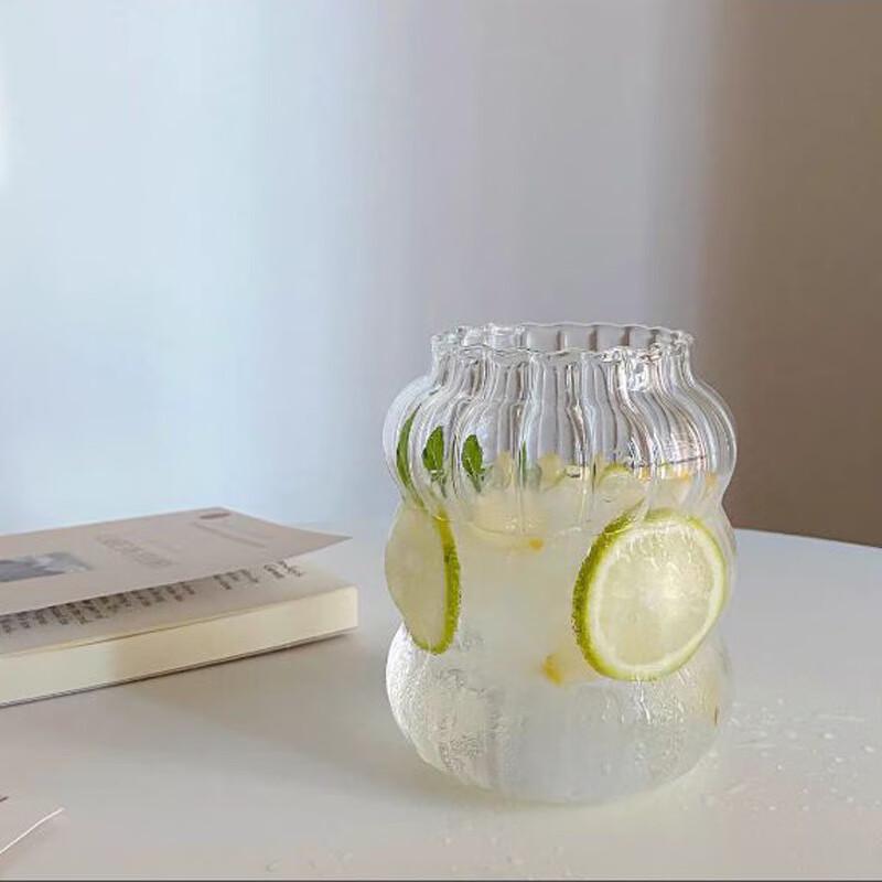 

Shangqi 650ml Glass Caterpillar Juice Cups, Set of 2