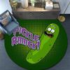 Pickle Rick Round Area Rug,Carpet Rug for Living Room Bedroom Sofa Playroom Decor,Non-slip Floor Mat