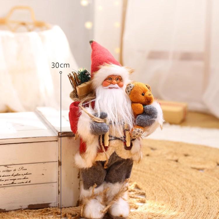Popular 3D Santa Claus Plush Christmas Ornaments for Home Decor