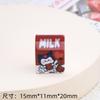 10Pcs Models Resin Cute Cartoon 3D Animal Milk Box Series Scrapbook Diy Jewelry Hair Clips Phone Case Ornament Accessories A20
