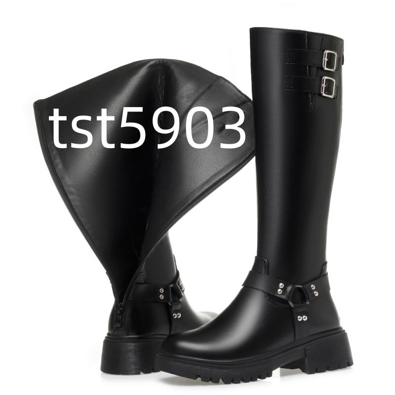 Fashion GKTINOO Knight Boots Women 2024 New Microfiber Leather Winter Boots Women Non-slip Women Large Size Platform Long Boots Women