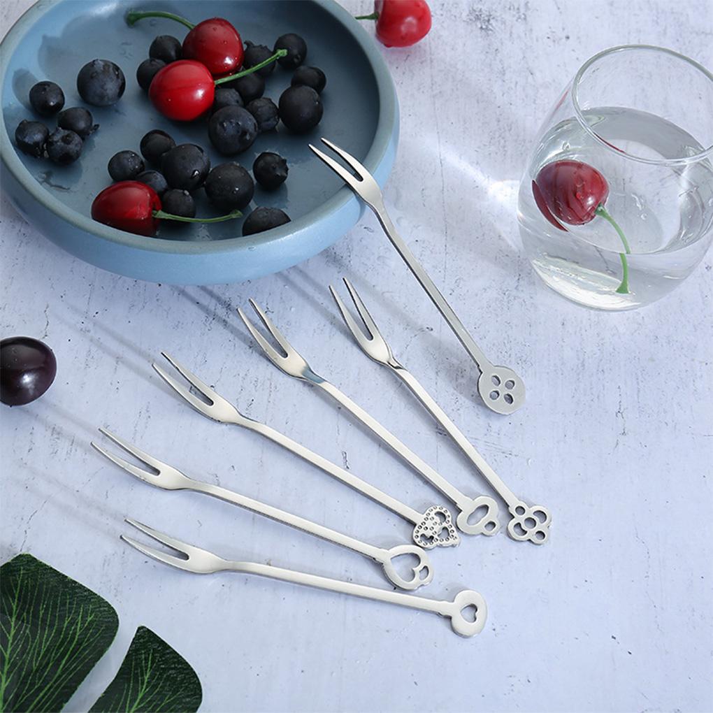 Fruit Fork Dessrt Salad Forks Home Kitchen Cutlery Stainless Steel