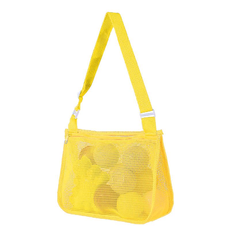 Kids Toy Storage Bag Quick-Dry Mesh Beach Shoulder Bag for Travel & Outdoor Play Breathable Lightweight Beach Bag