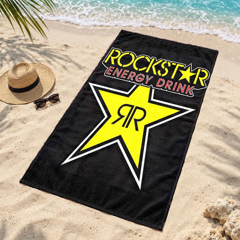 Rockstar Energy Beach Towel Quick Dry Sand Free Lightweight Beach Towels for Travel Swimming Camping