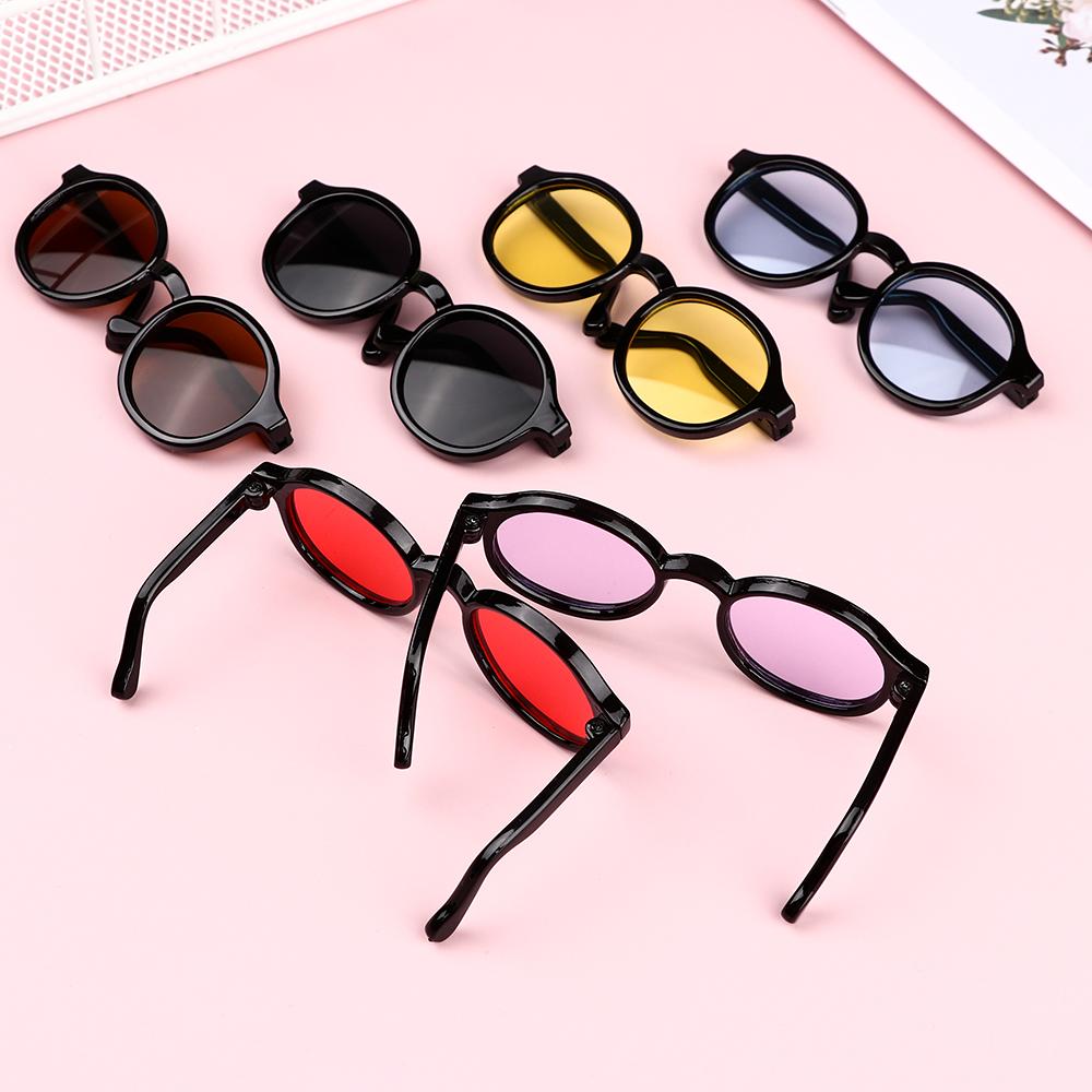 Cotton Doll Glasses Vintage Round Sunglasses Colorful Lens Eyeglasses Miniature Eyeglasses For Blythe 18 Inch Dolls Accessories