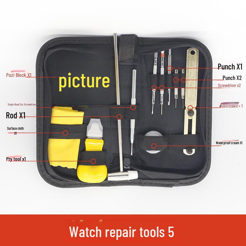147-Piece Watch Repair Tool Kit: Strap Change, Cover Removal, Cleaning & Maintenance