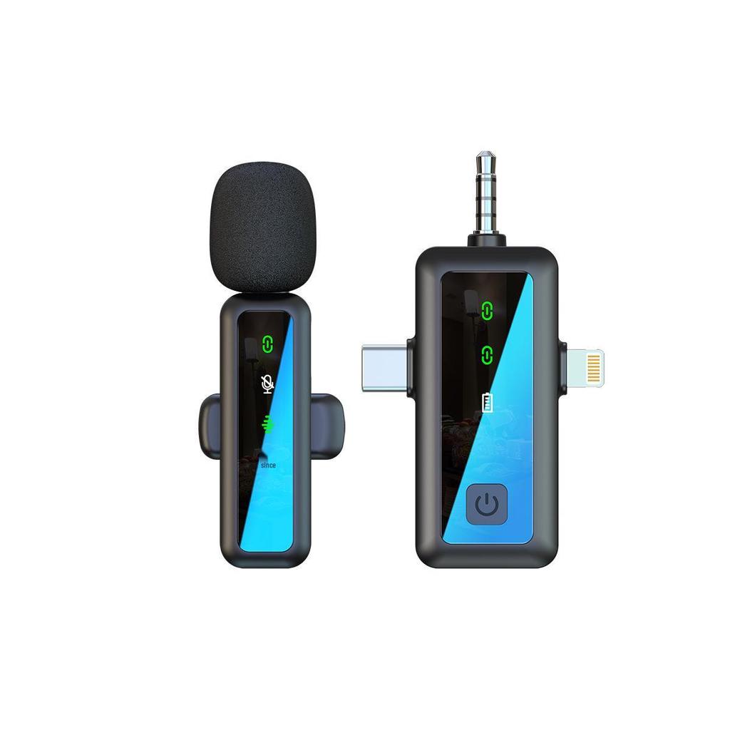 Universal Wireless Lapel Microphone with Noise Reduction for Outdoor Recording and Live Broadcasts