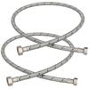 Flexible Connector 3/8” 1/2” For Faucets, Fittings 100 CM, Set of 2