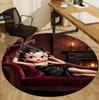 Betty Boop Pattern Round Rug, Indoor/Outdoor Mat, for Picnic, Gameroom, Bedroom, Office, Living Room, Home Decor Carpet, Birthday Gift