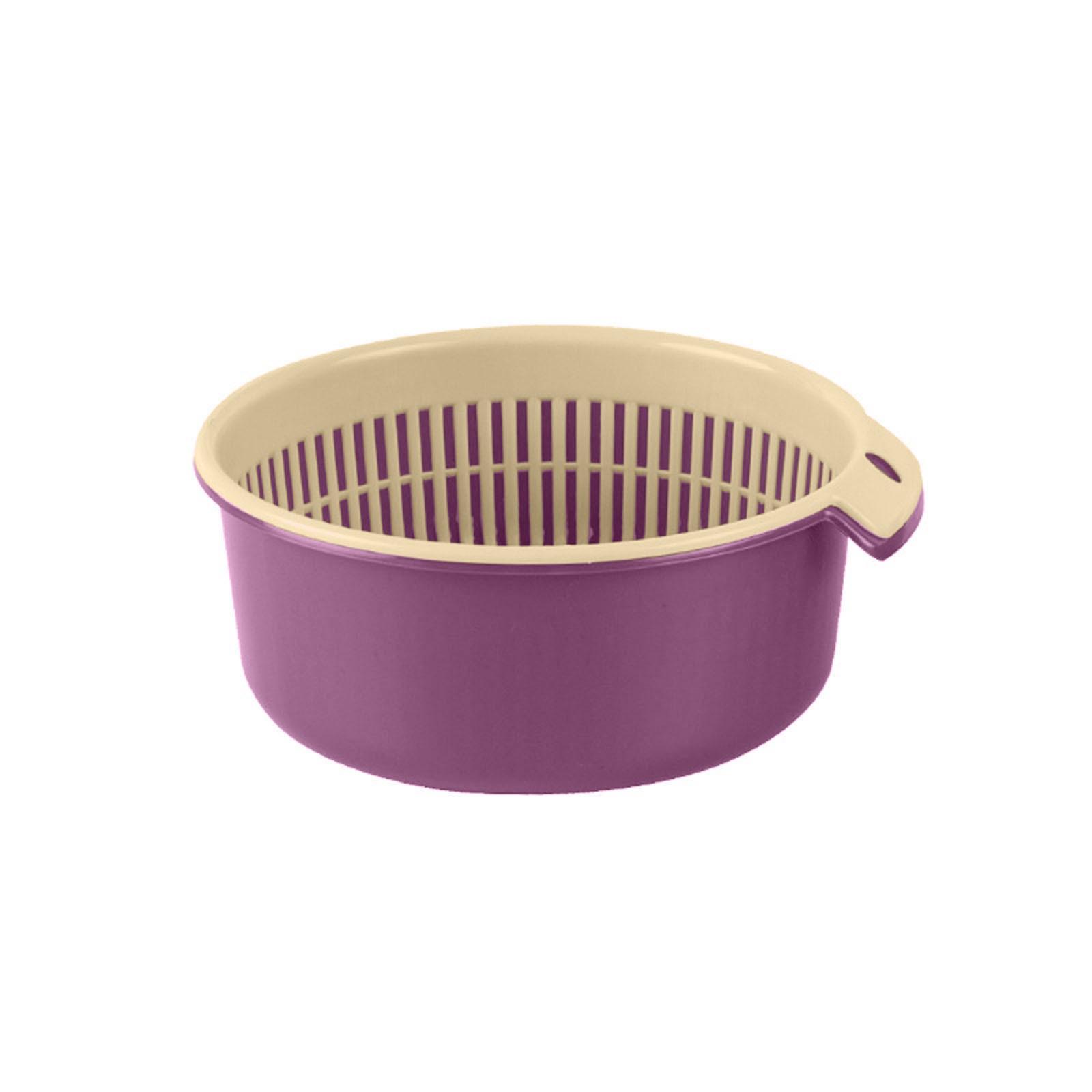 

Корзина двухслойная для бытовой стирки и полого хранения овощей красный