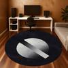 1pc No Smoking Round Chair Mat Area Rug - Non-Slip, Floor Mat for Office, Bedroom, and Indoor Decor -1002261