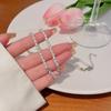 Pink Zircon & Baroque Pearl Necklace - Light Luxury Clavicle Jewelry 
