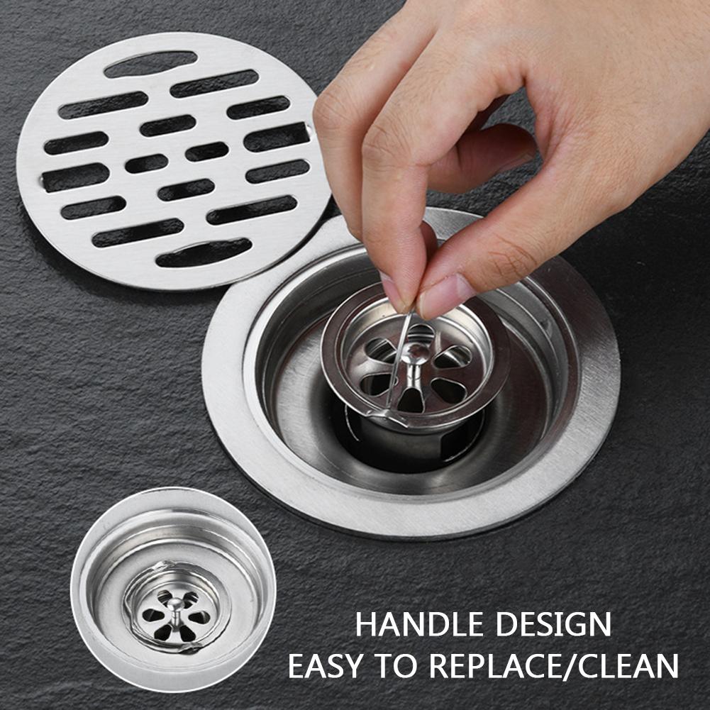 304 Stainless Steel Floor Drain Drains Magnetic Levitation Floor Drain Cores Bathroom Hair Catchers High-Flow Rate Anti-Blocks