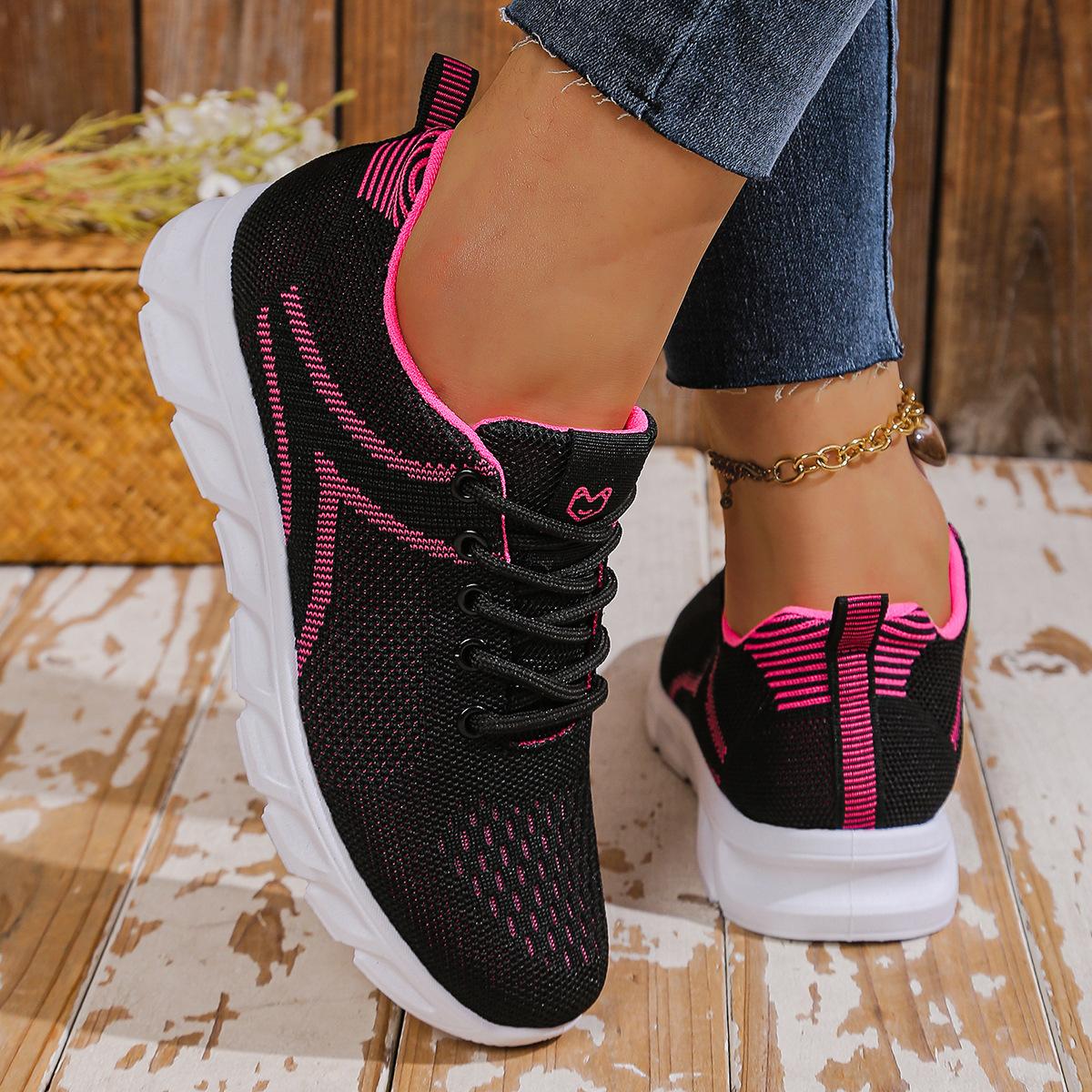 

Спортивная обувь 2025 Лето Новые студенческие кроссовки Плоские Легкие повседневные туфли Модные трендовые 41 розы красного