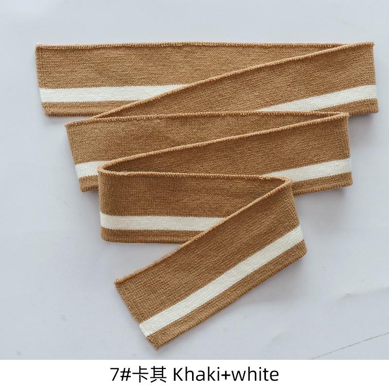 3.5*80CM High Stretch Knitted Rib Cotton Fabric T-shirt Neckline Elastic Collar Cuffs Trim For Clothing Accessories FabricTJ0510