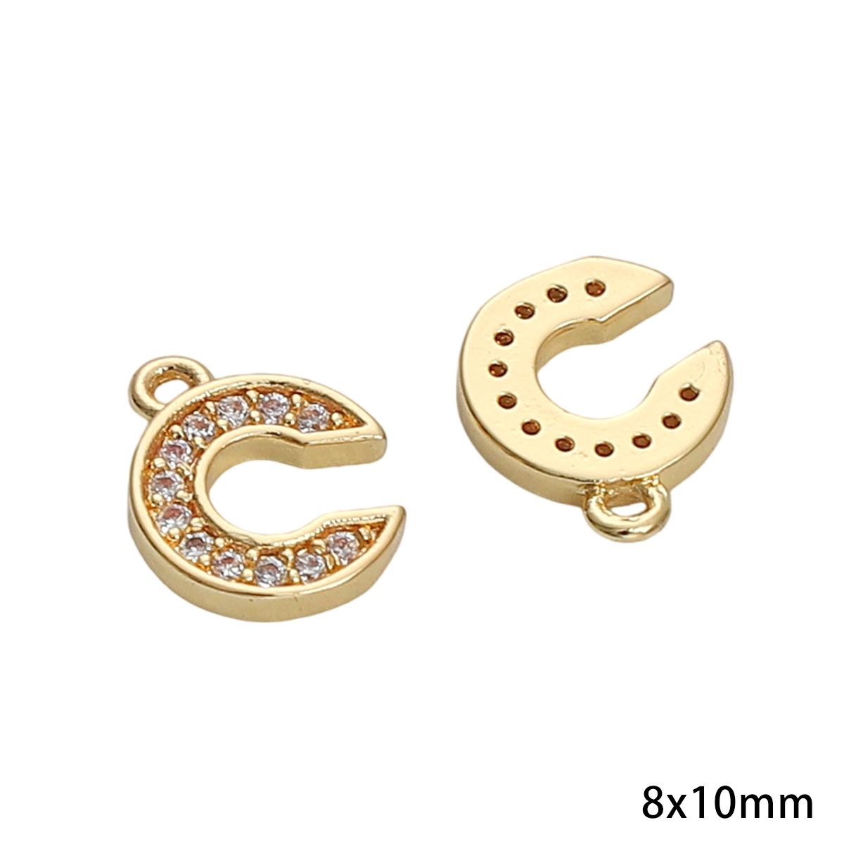 

Медный циркониевый кулон с 26 буквами для изготовления ювелирных изделий своими руками, аксессуары для рукоделия C