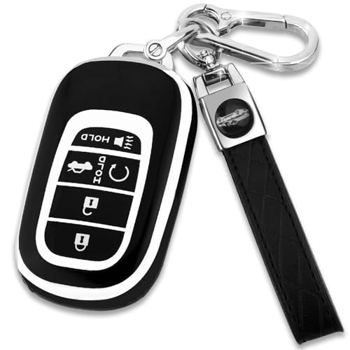 Honda Schlüsselanhänger, weiche TPU Schutzhülle für Schlüsselanhänger mit Honda Accord, Civic, Pilot Smart-Fernbedienungsschlüssel.