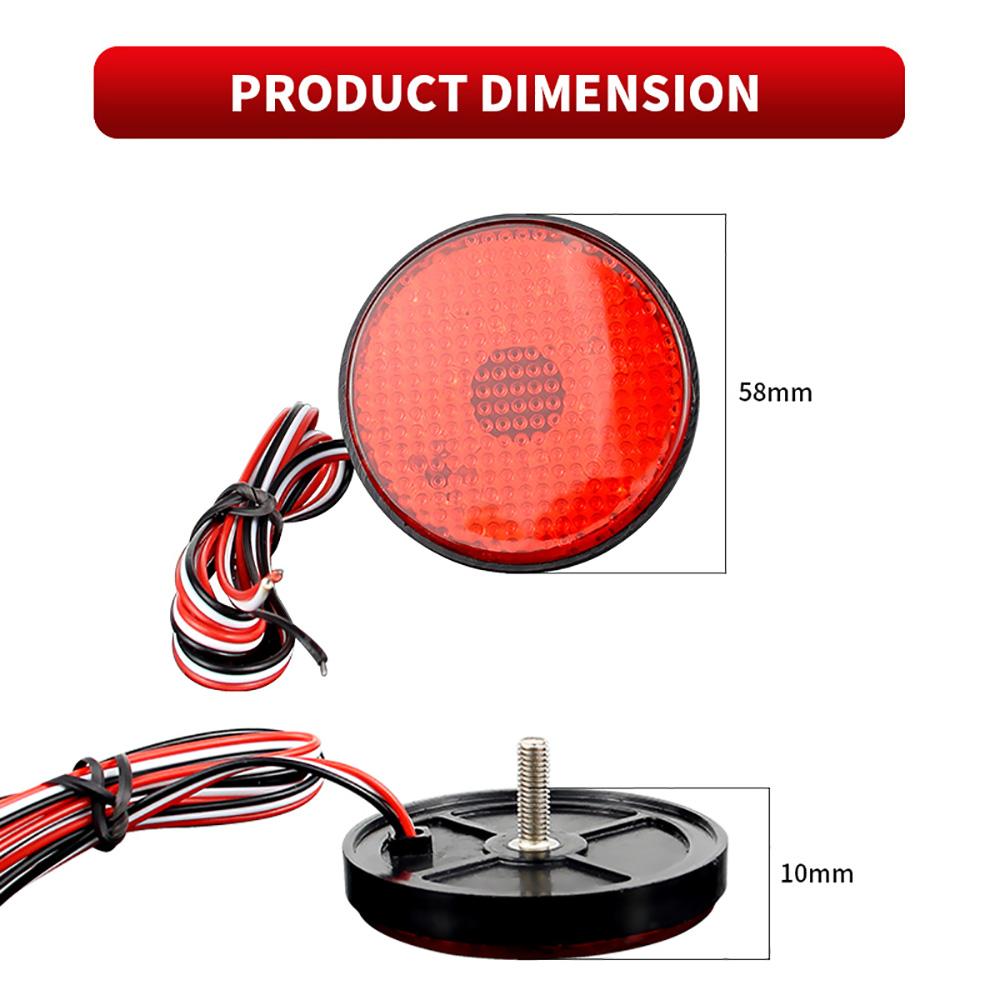 2pcs Tail Stop Brake Lamp LED Rear Bumper Reflector Light For Toyota Highlander 2008 2009 2010 Sequoia ZRR70 Noah Voxy Red Lens