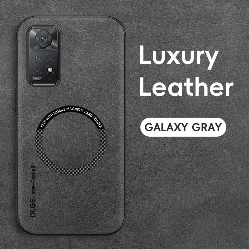 Magnetic Retro Leather Soft Case For Xiaomi Redmi Note 11 Pro11S Note11 4G 5G Global Version Wireless Charging Phone Case Cover
