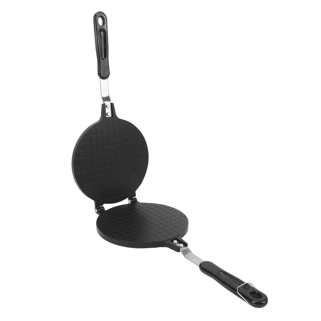 Pánev na lisování vaječných rolí Nepřilnavý hliník na sporák Lis na tortilly s rukojetí pro kuchyň 6,8 palce Lesklý styl