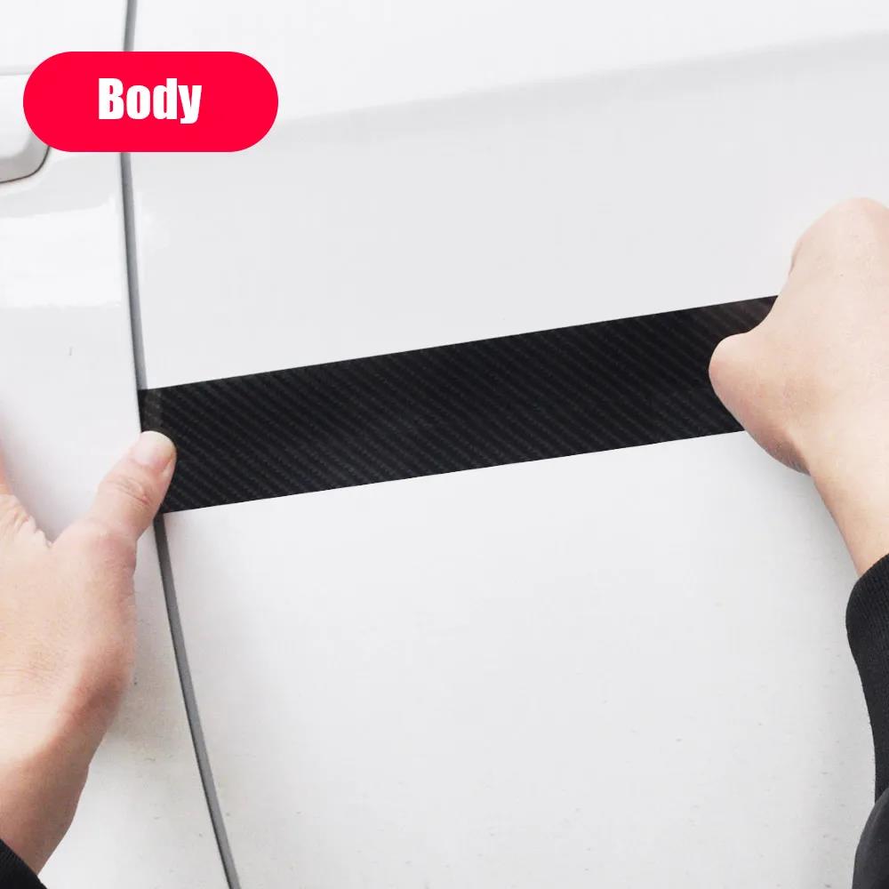 1/2pcs Carbon Fiber Automotive Adhesive Tape Roll Matte Black Protective Car Film Self-Adhesive Film 3D Car Film AccessoriesPinstriping Tape 3