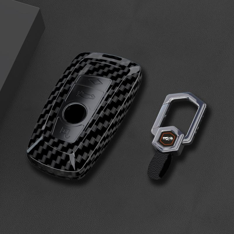 Abs Carbon Fiber Car Key Case Cover For Bmw 1 2 3 4 5 6 7 Series X1 X3 X4 X5 X6 X7 F10 F20 F30 G20 G30 G01 F15 F16 G02 G05 F34