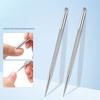 Double Ended Cuticle Pusher Remover Cleaner Nail Art Dotting Pen Stainless Steel Manicure Pedicure Nail Art Care Tool