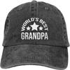 World's Best Grandpa Baseball Cap Golf Dad Hat Adjustable Original Classic Low Profile Cotton Men Women