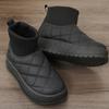 Women's Quilted High-Top Winter Snow Boots - Lightweight Warm with Thick Rubber Sole Casual Winter Shoes Everyday Comfort Outdoor Footwea