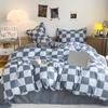 Washed Cotton Bedding Four-piece Set, Quilt Cover, Bed Sheet, Dormitory Three-piece Set