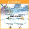 Lebhaftes Seeblaues Demon Slayer Anime Armband mit Charme aus gemischten Materialien