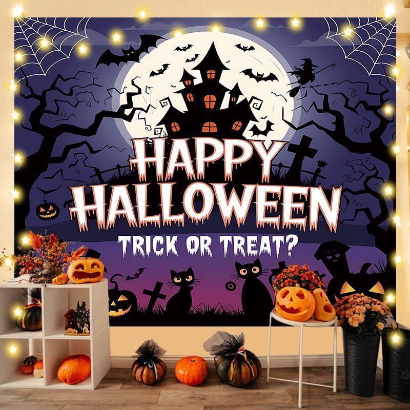 Halloween Backdrop Fabric, Event Hanging Fabric, Bedroom Decorative Wall Hanging