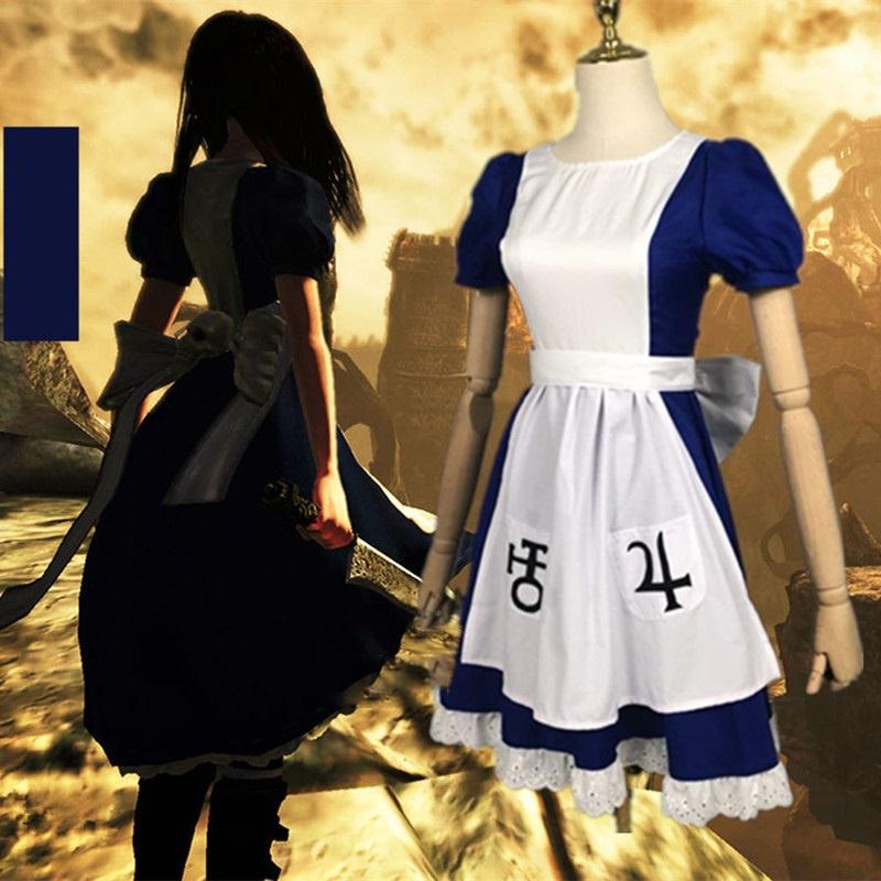 Madness Returns Alice Princess Dress Maid Fancy Dress Cosplay Halloween Costume