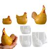 3D Chicken Candle Silicone Mold Cute Chicken Crafts Plaster Resin Cement Mould Diy Animal Soap Making Tool For Easter Home Decor