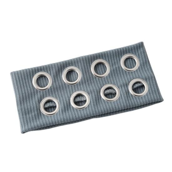 

Women Hair Band Pure Color Metal Holes Decor Wide Hairband Gym Casual Headwrap Stretchy Hair Accessory морской синий
