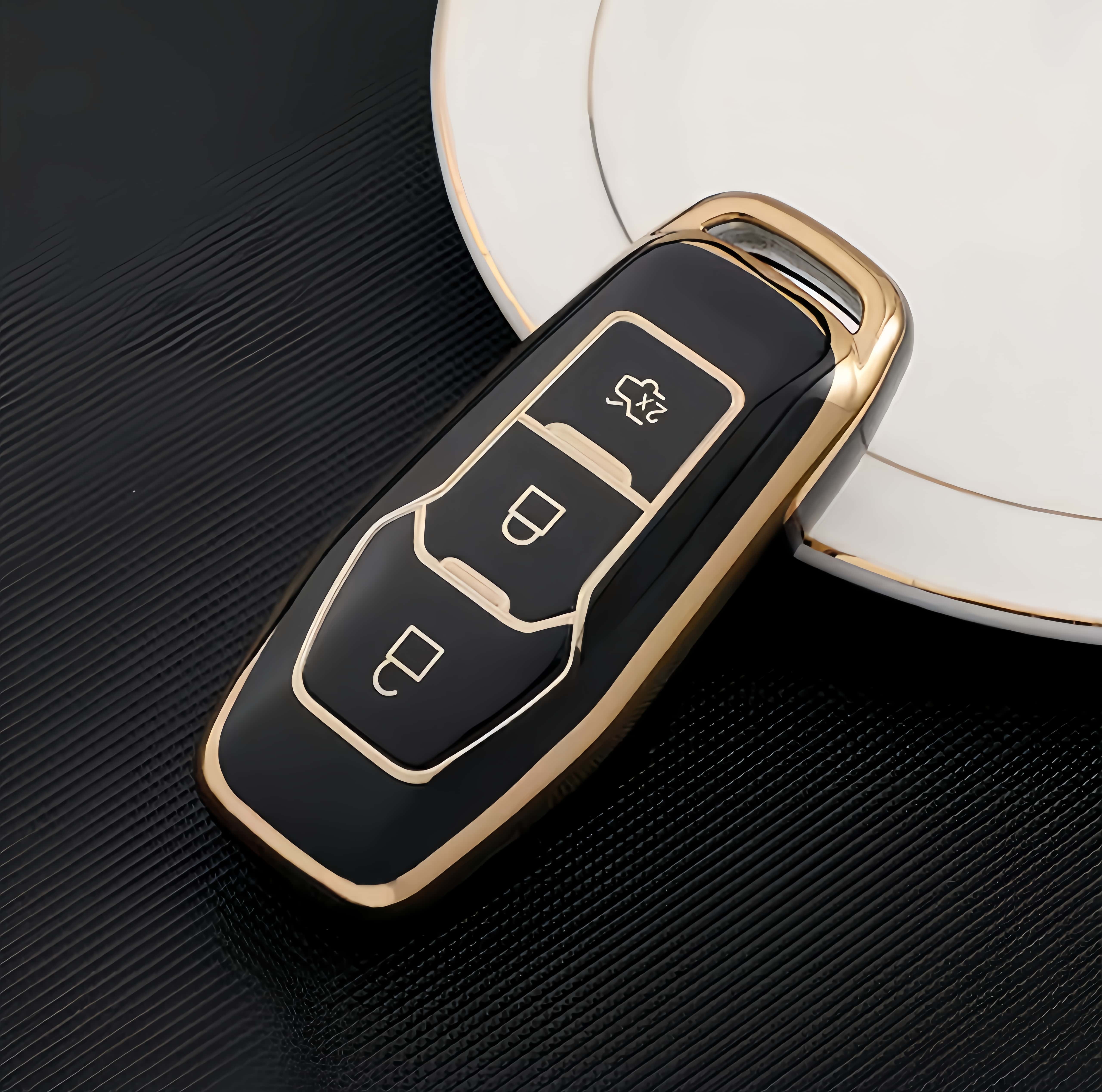 

Пномпень Чехол-накладка из ТПУ для автомобильного пульта ключа для Ford Explorer F-150 Mondeo Galaxy S-Max Ranger 2015 2016 2017 2018