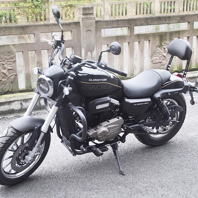 Retro Rear Backrest & Anti-Fall Guard for Qianjiang Flash 300S Motorcycle
